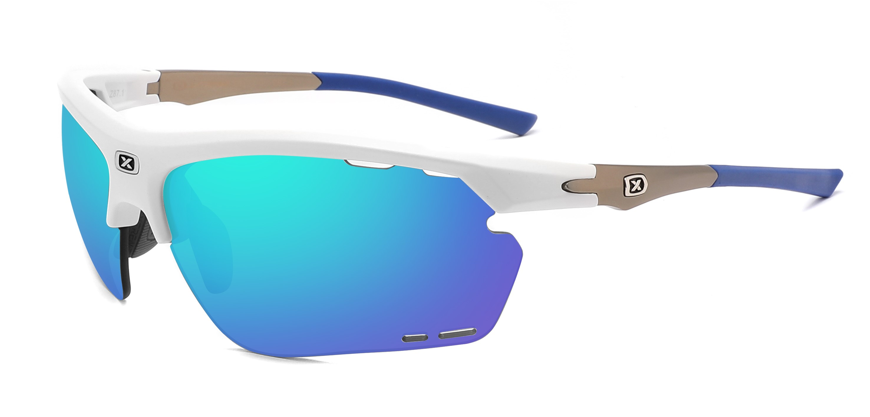 SpinRun 6020 לבן מט עדשה מראה כחולה