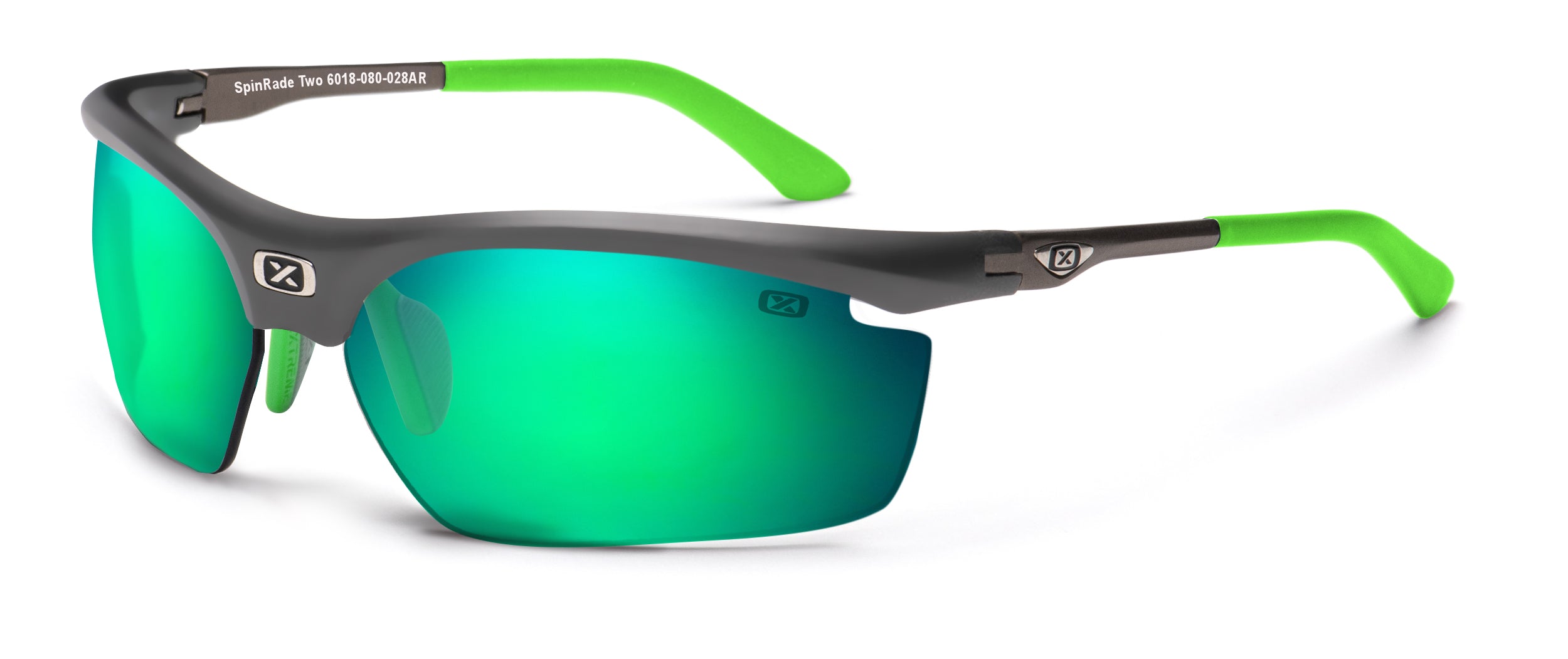 אפור עדשה מראה ירוקה Spinrade Two 6018 משקפי
