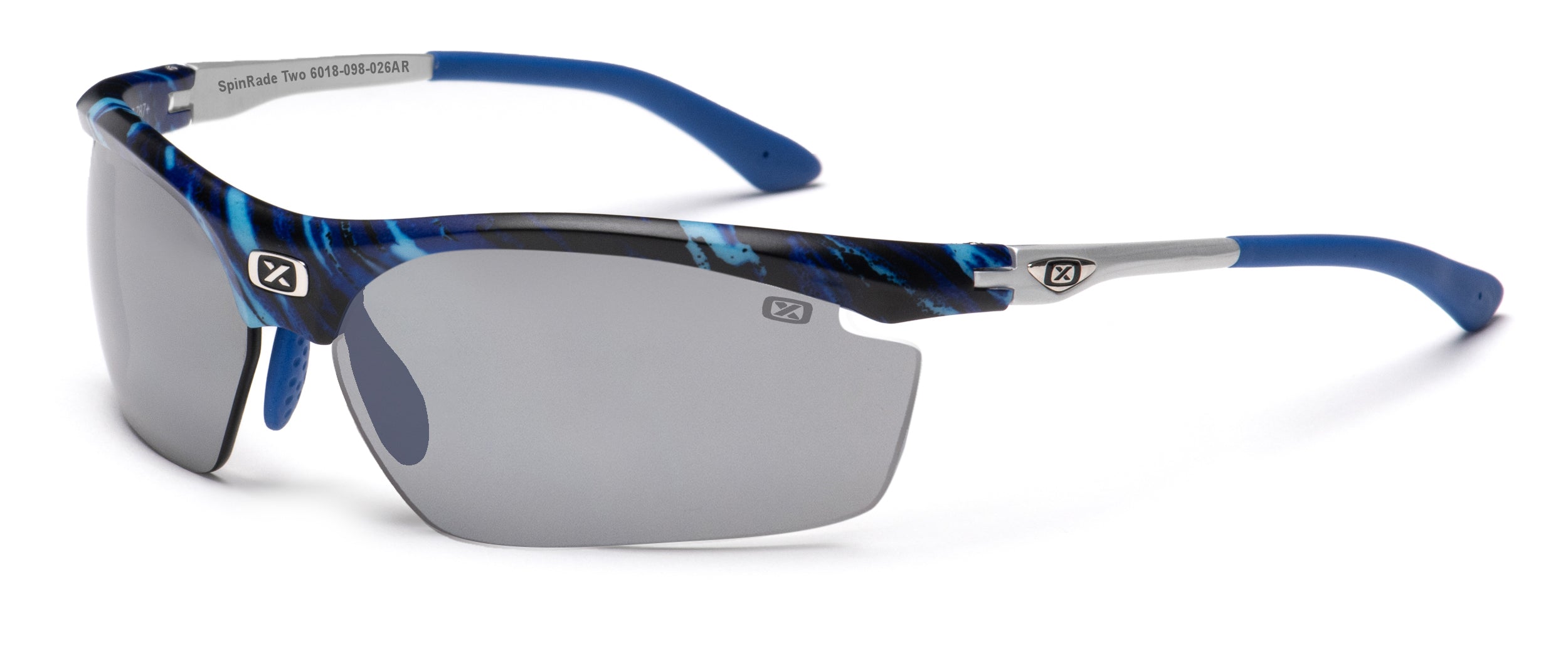כחול מקושקש עדשה מראה כסופה Spinrade Two 6018 משקפי