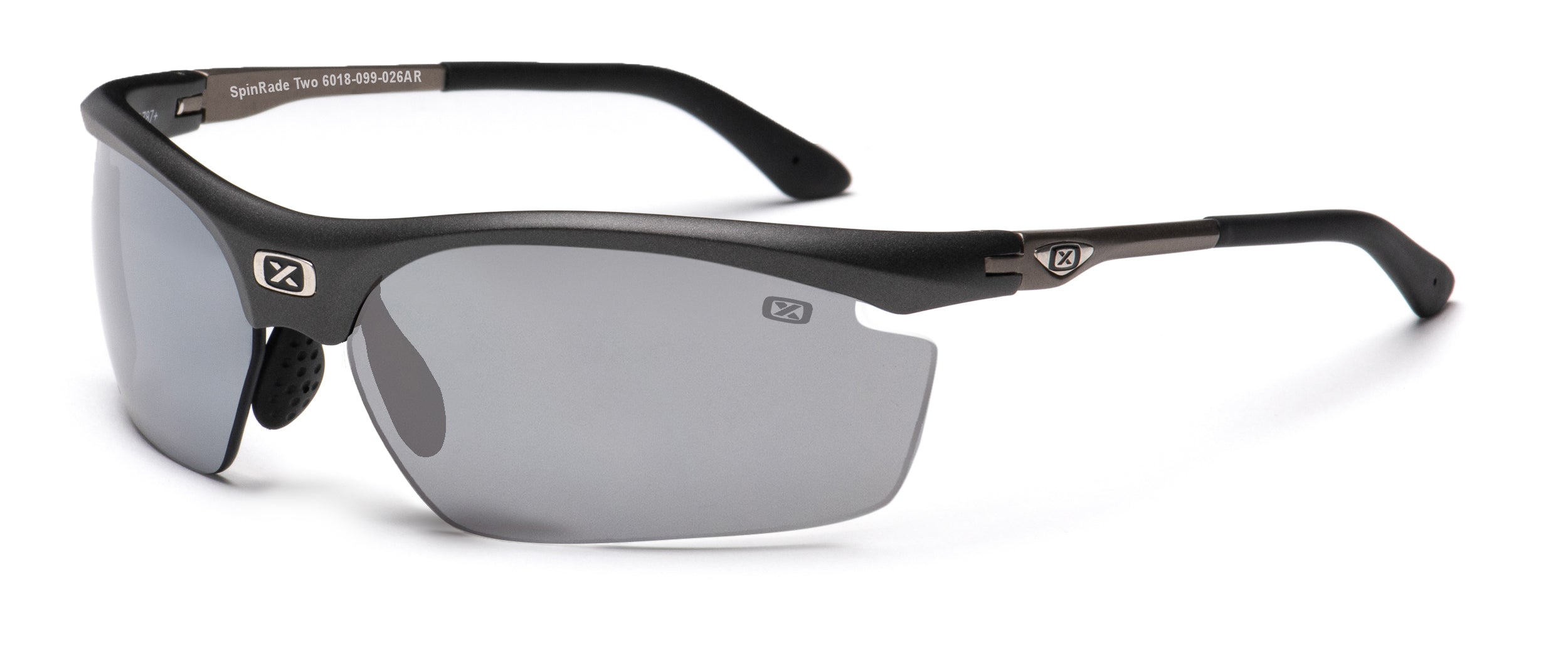 איירון בלק עדשה מראה כסופה Spinrade Two 6018 משקפי